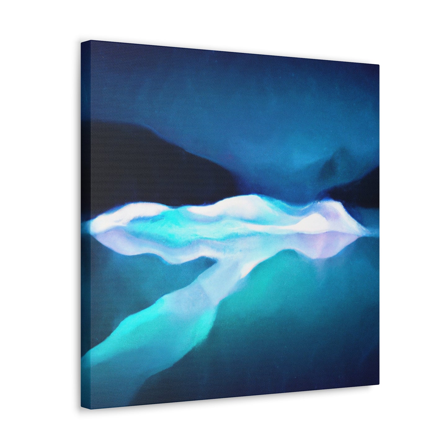 "Frozen Glacier Radiance" - Canvas