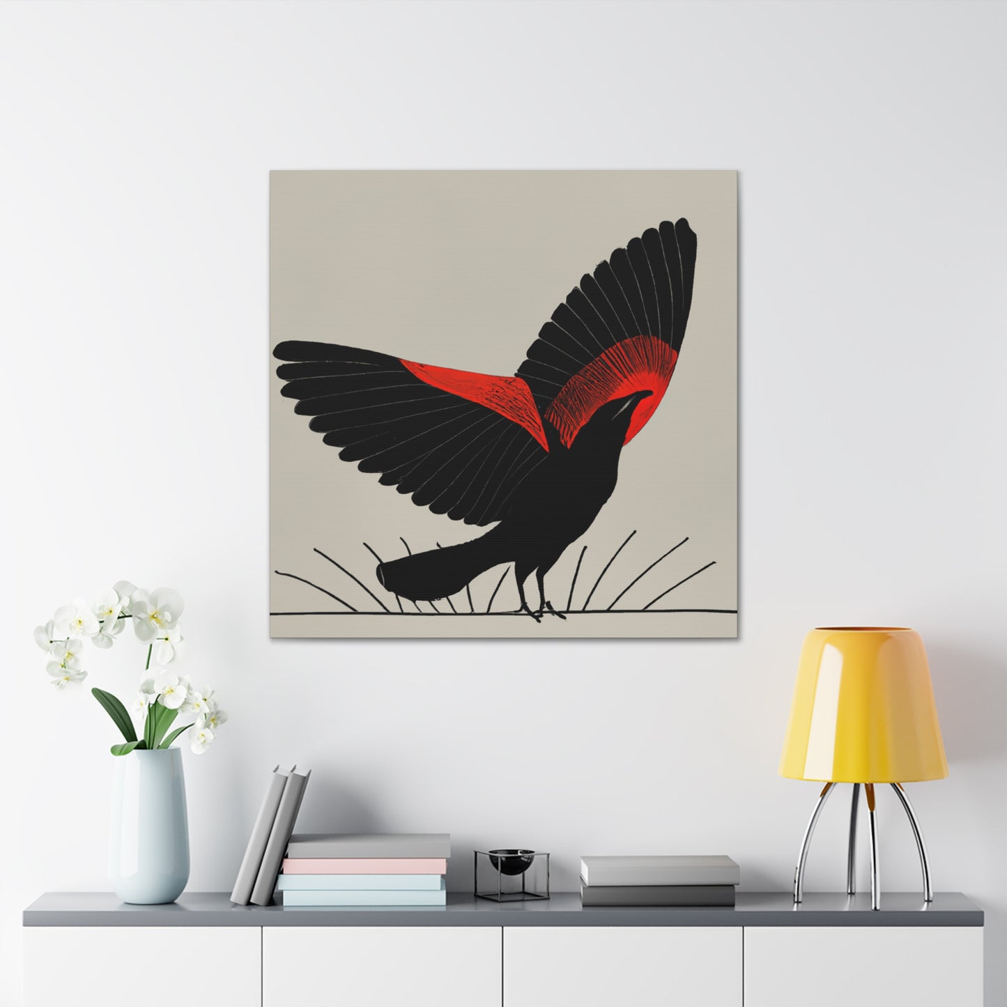 "Blackbird of Deco Dreams" - Canvas