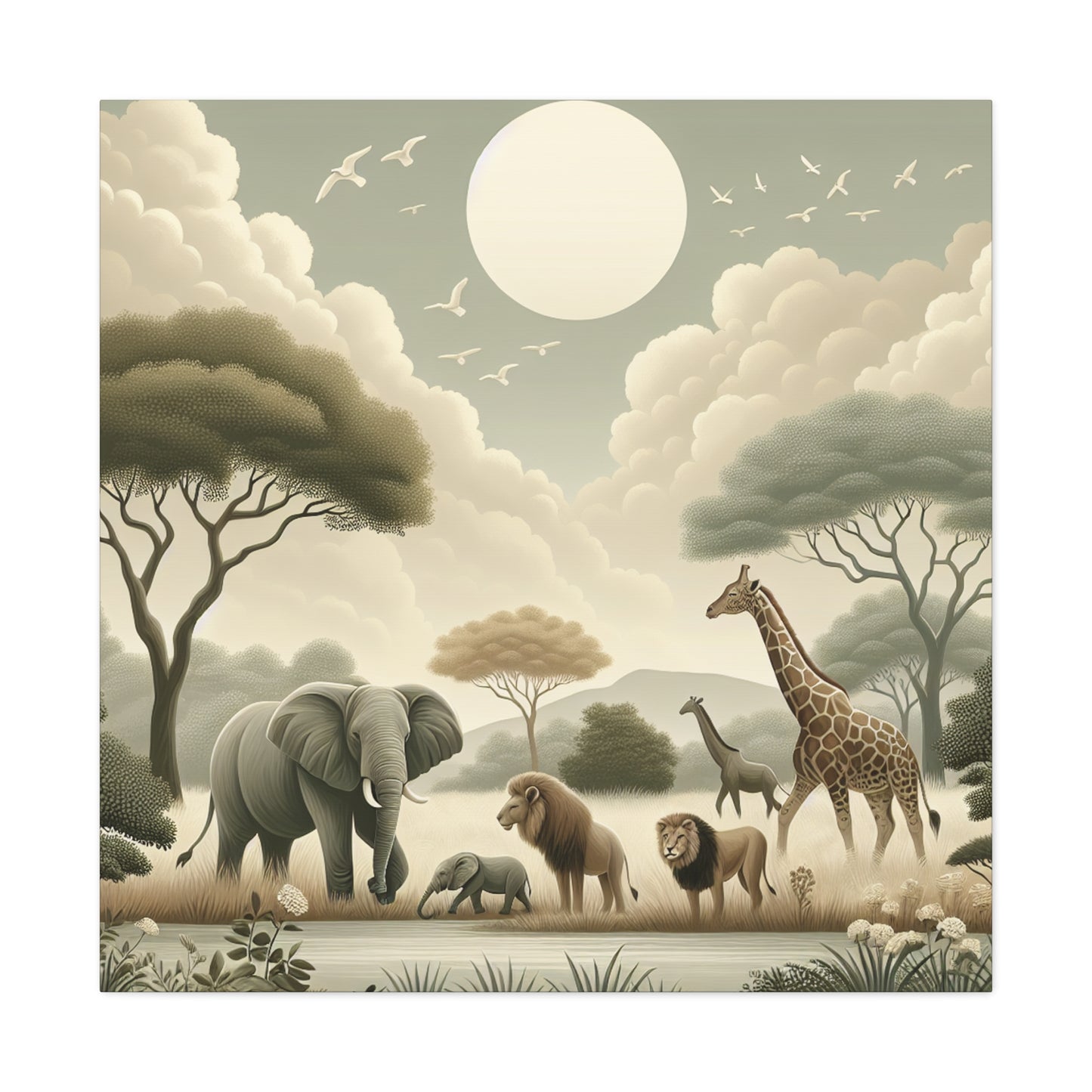 "Wild Safari Symphony" - Canvas