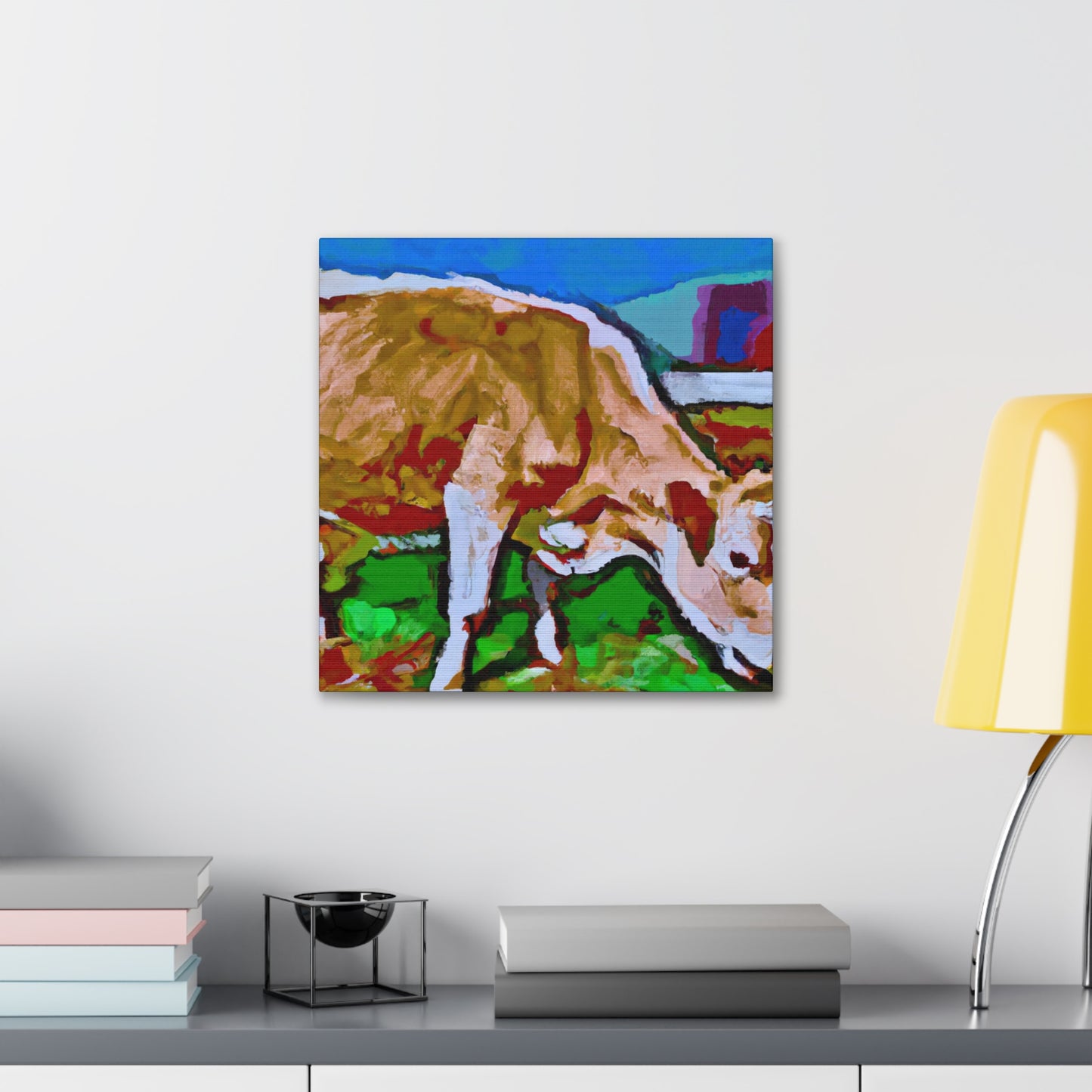 "Jersey Cow Silhouette" - Canvas