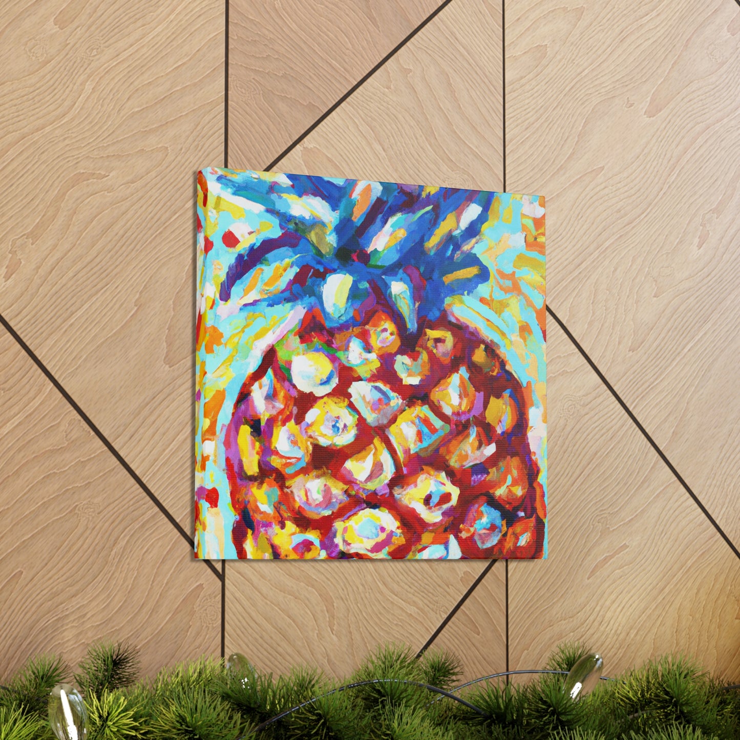 Pineapple Pointillism Dream - Canvas