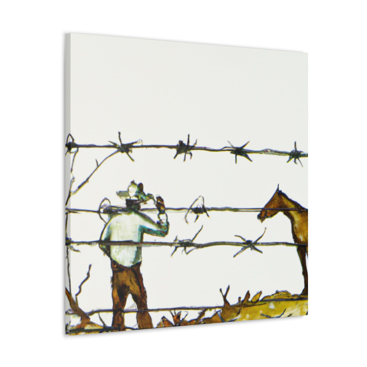 "Barbed Wire Paradox" - Canvas