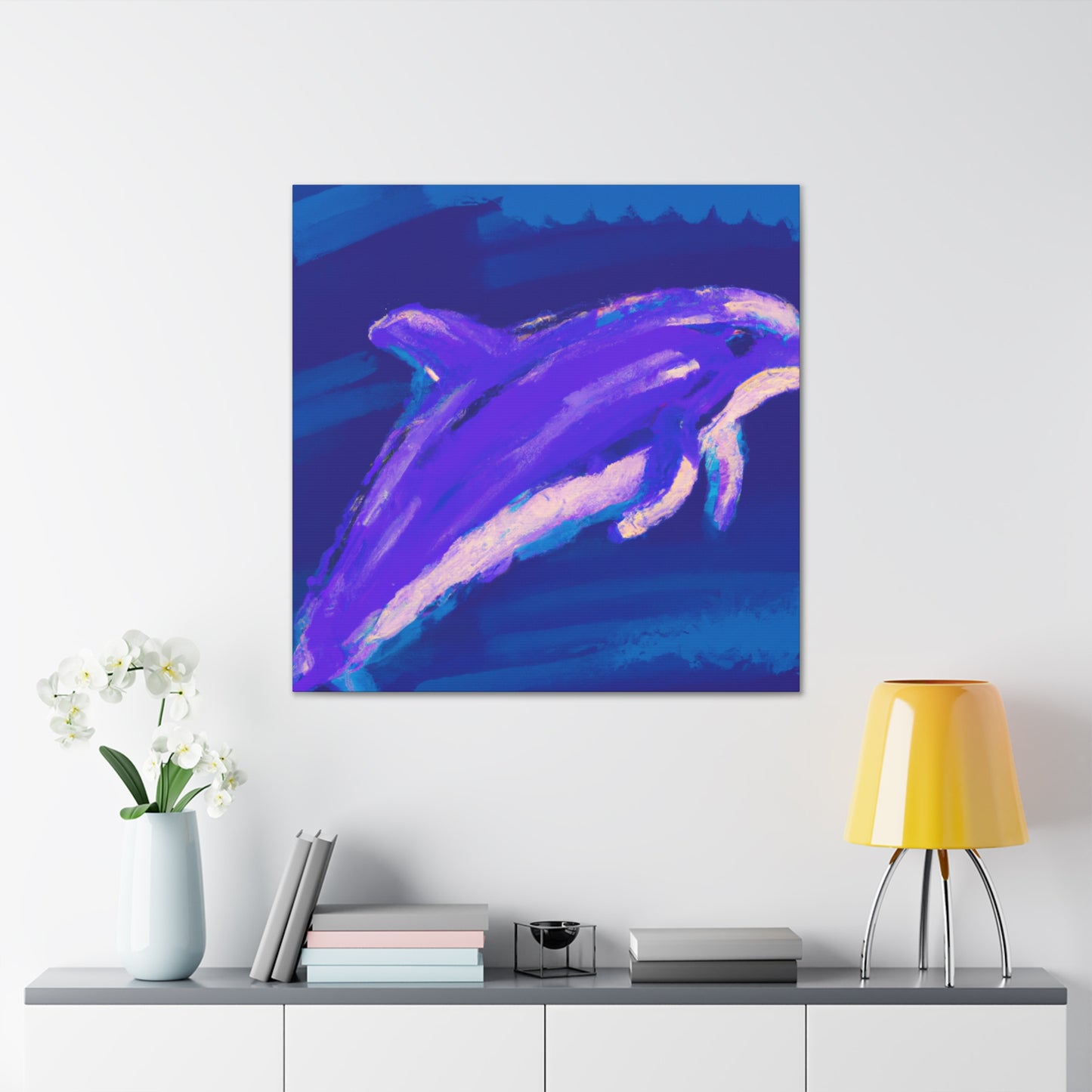 Dolphin in Simplicity - Canvas