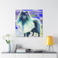 "Keeshond with Surrealism" - Canvas