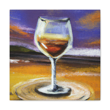 "Wine Glass by Moonlight" - Canvas