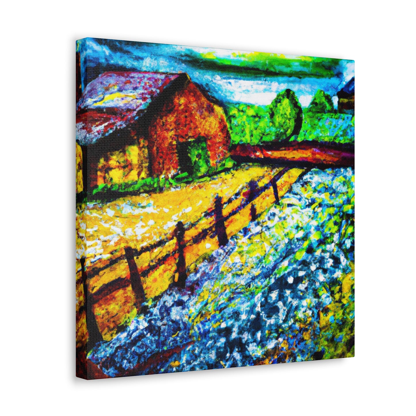 Farmhouse Expressionism Dream - Canvas