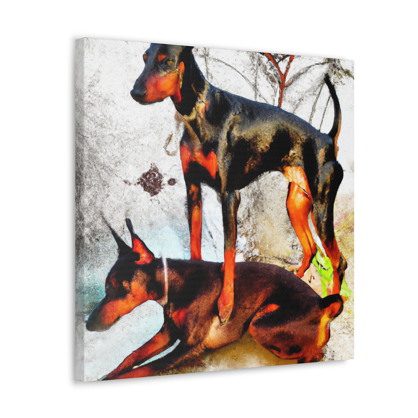 "Doberman's Bold Spirit" - Canvas