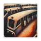 "Subway Train Impressionism" - Canvas