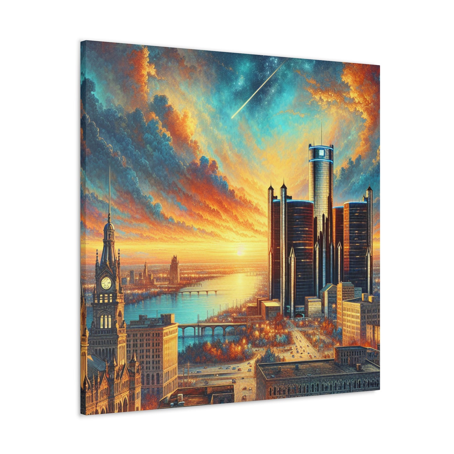 "Renaissance Reverie: Detroit's Splendor" - Canvas