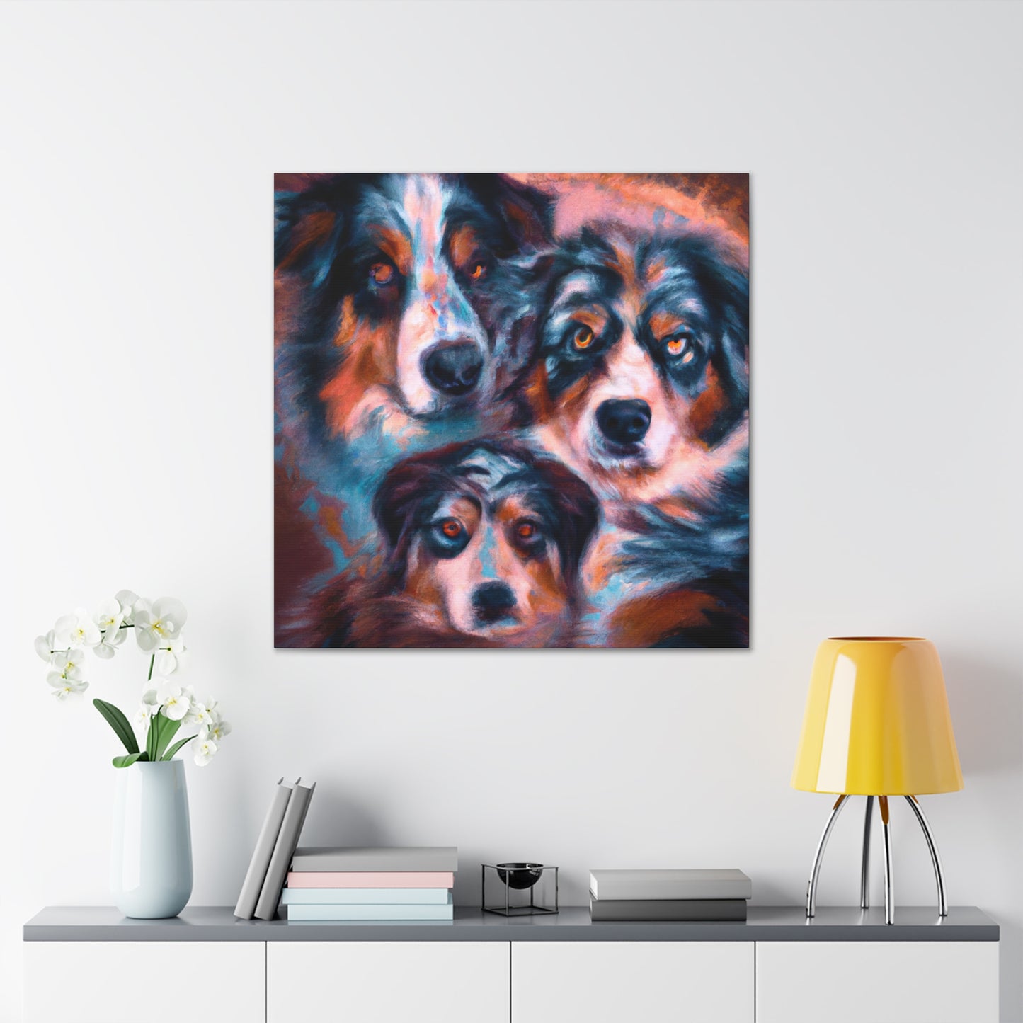 "Aussie Shepherd Surrealism" - Canvas