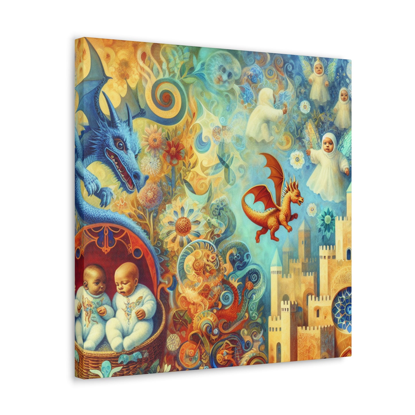 Whimsical Dragon Kingdom - Canvas