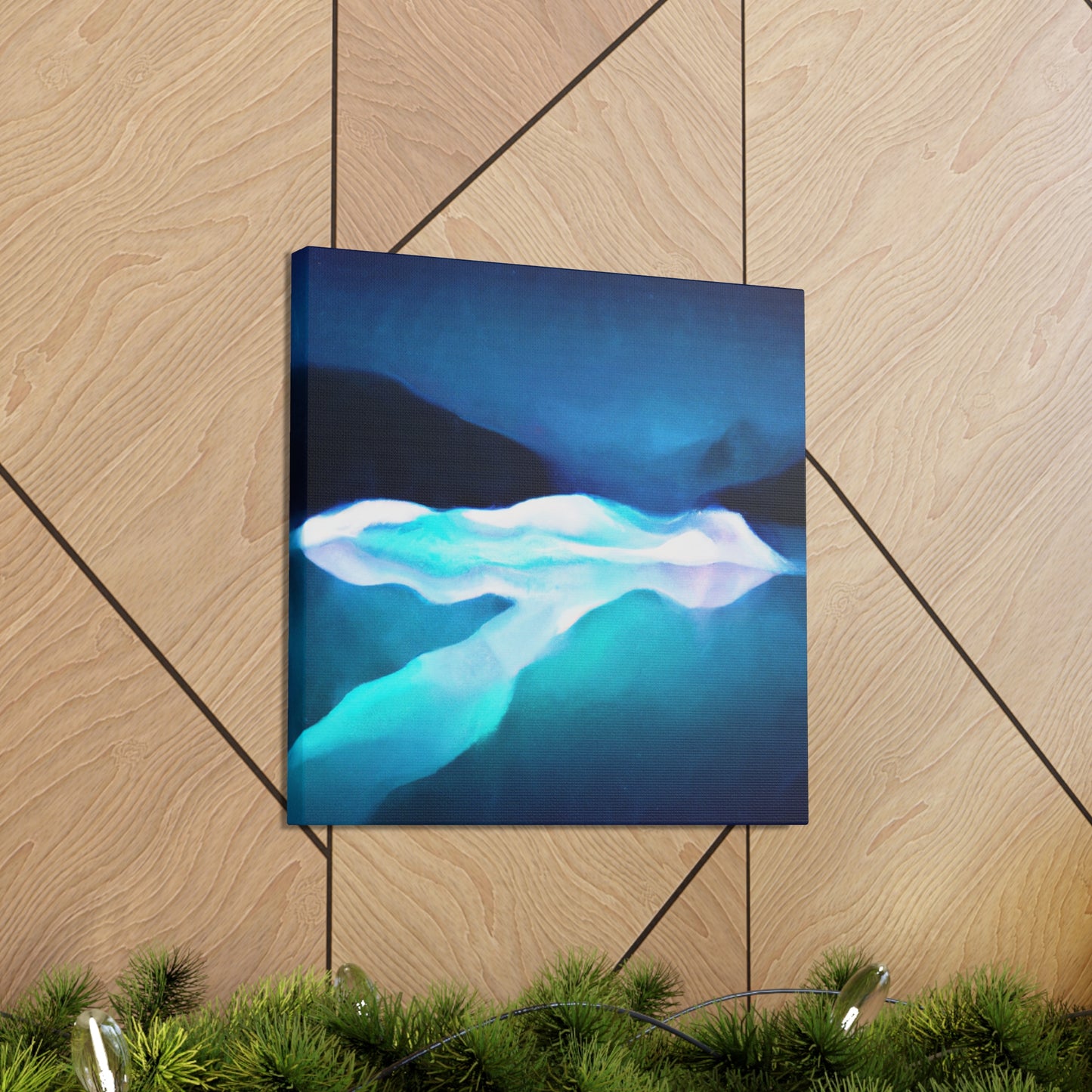 "Frozen Glacier Radiance" - Canvas