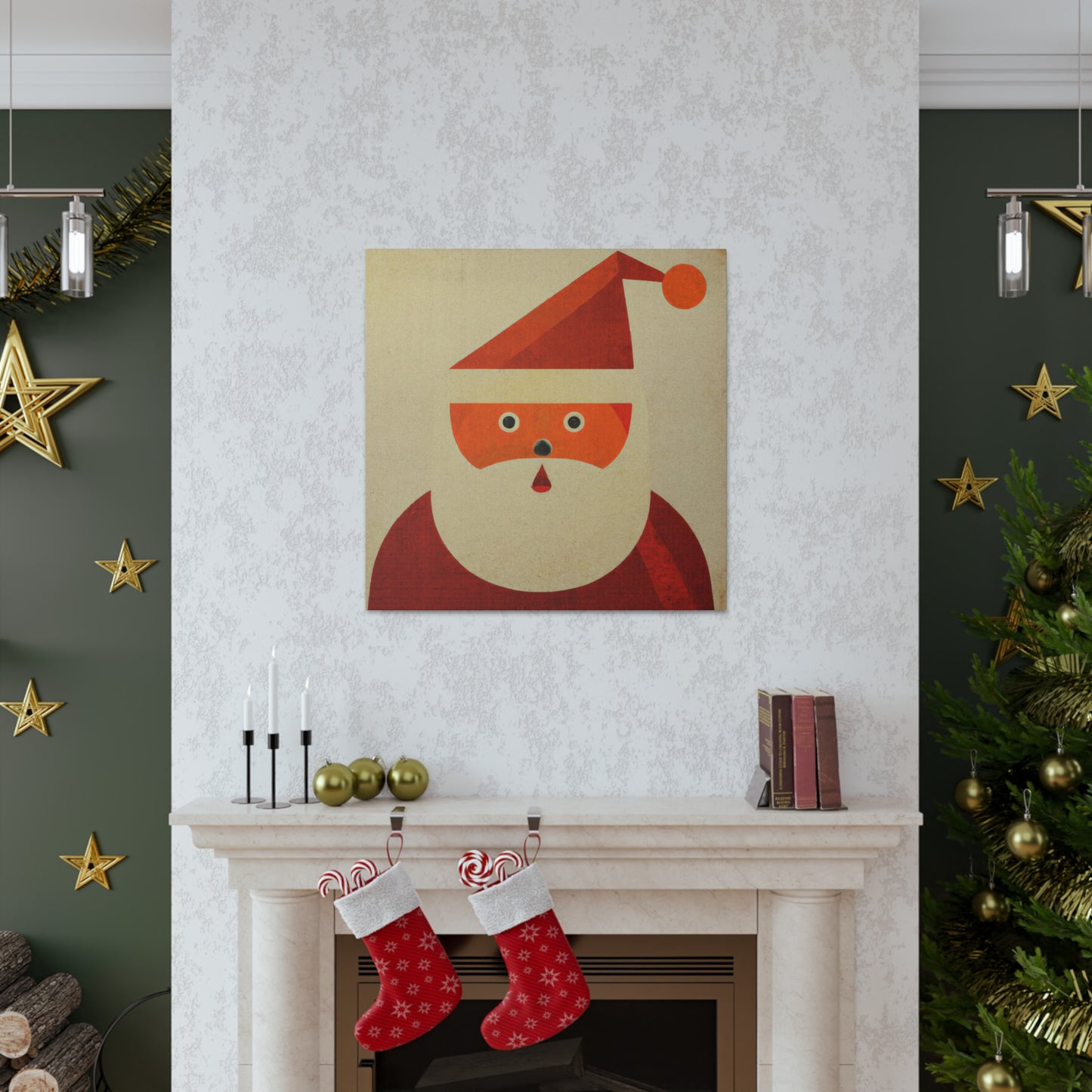 Santa in Art Deco - Canvas