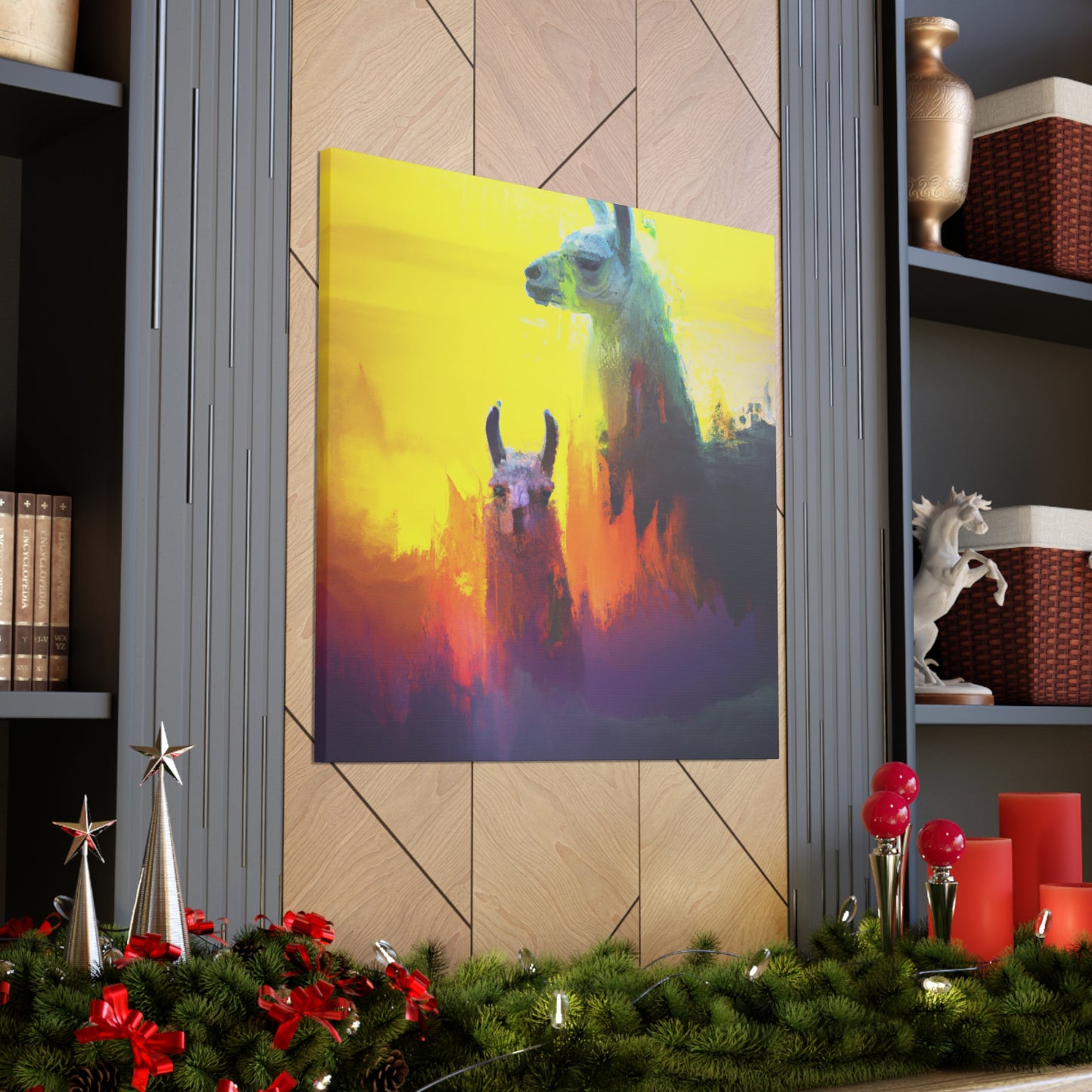 Pensive Llama Dreamscape - Canvas