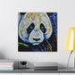 Panda in Neon colors - Canvas