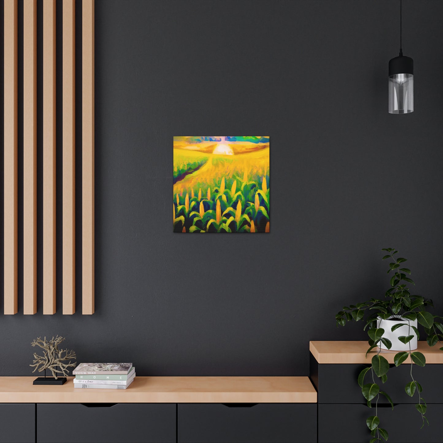 "Corn Field in Moonlight" - Canvas