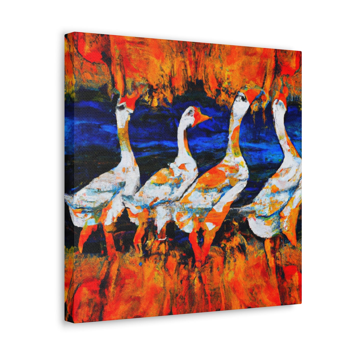 Geese in Flight Sky - Canvas