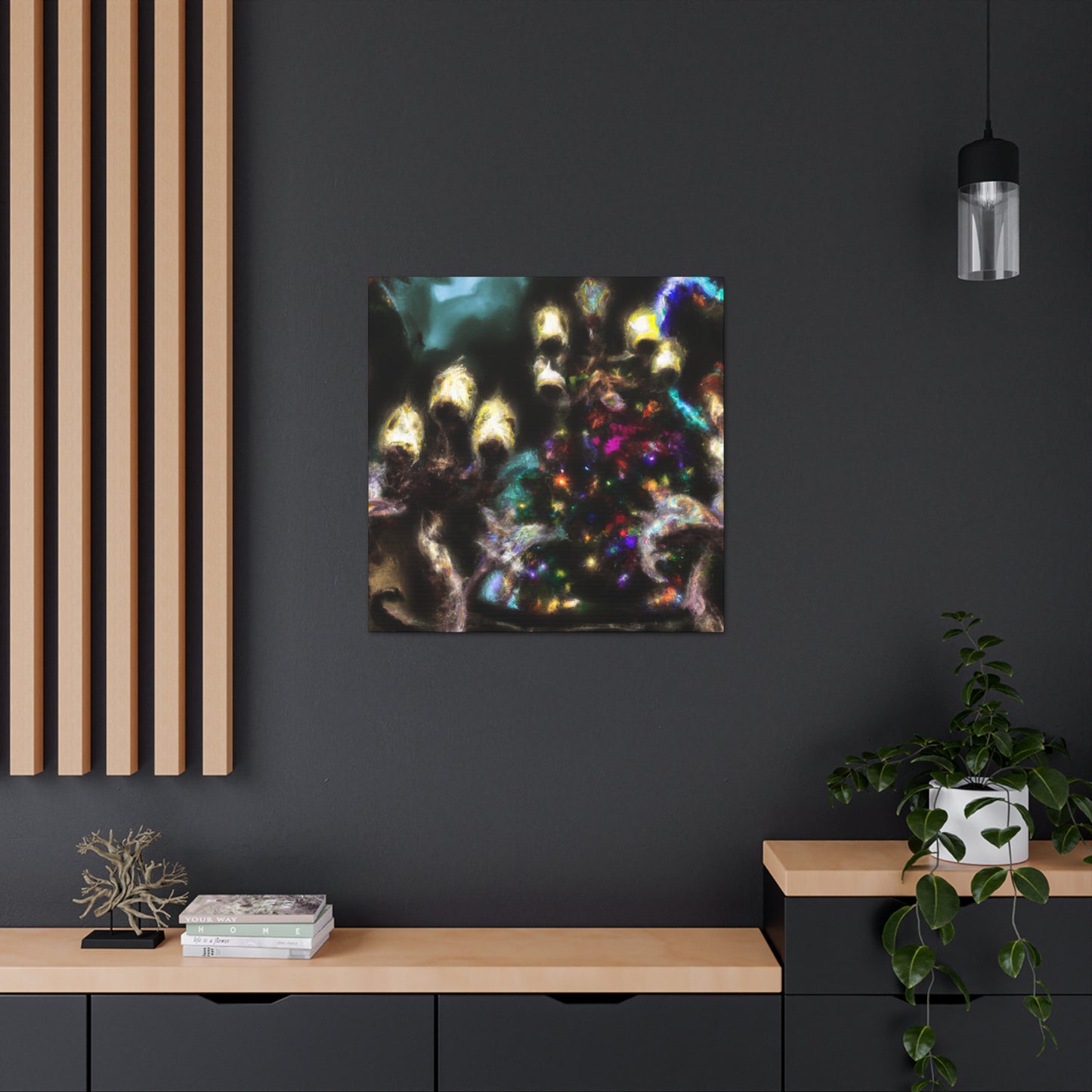 "Christmas Lights Enchantment" - Canvas