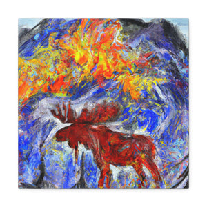 Elk Amidst Impressionism - Canvas