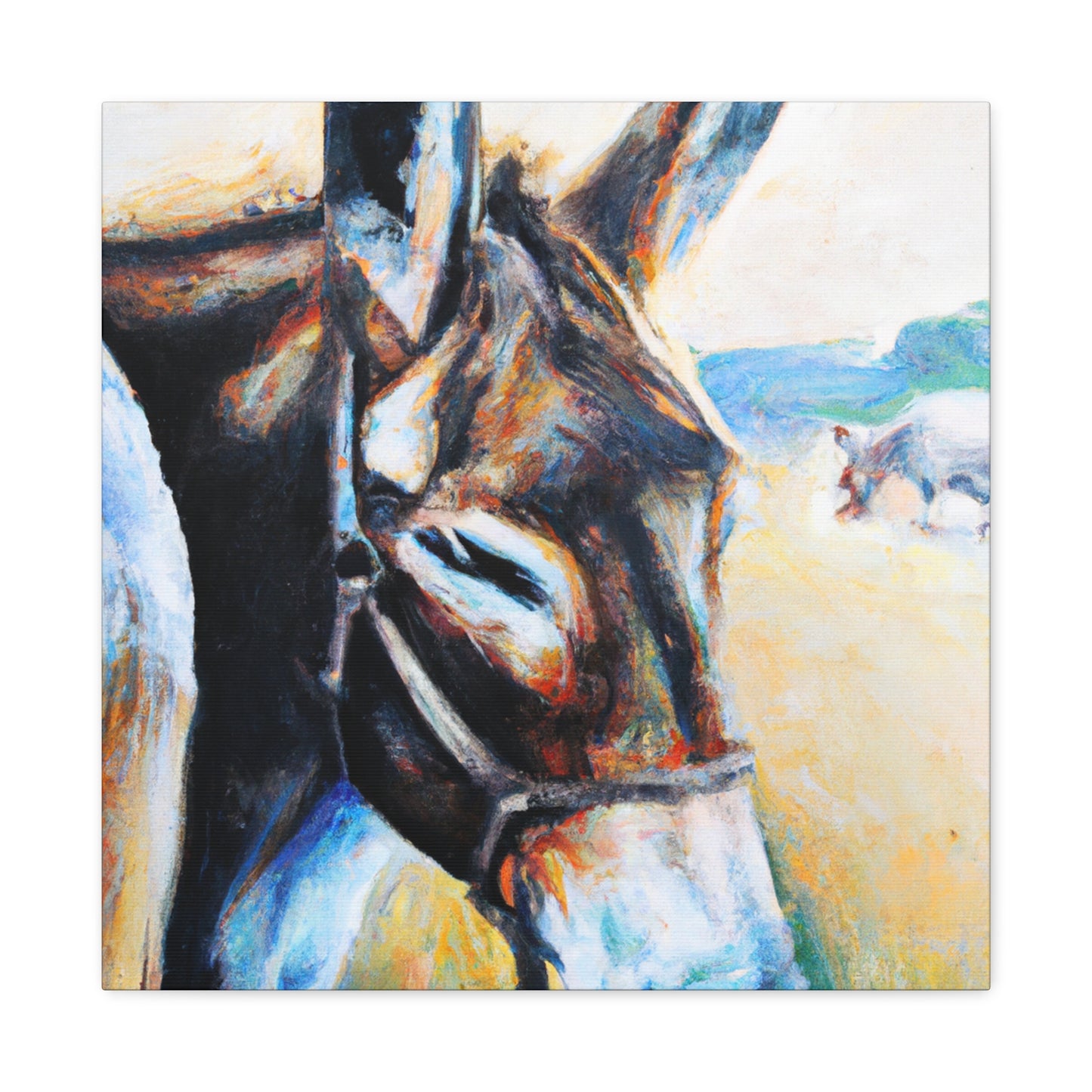 Mule in Hyperrealism - Canvas