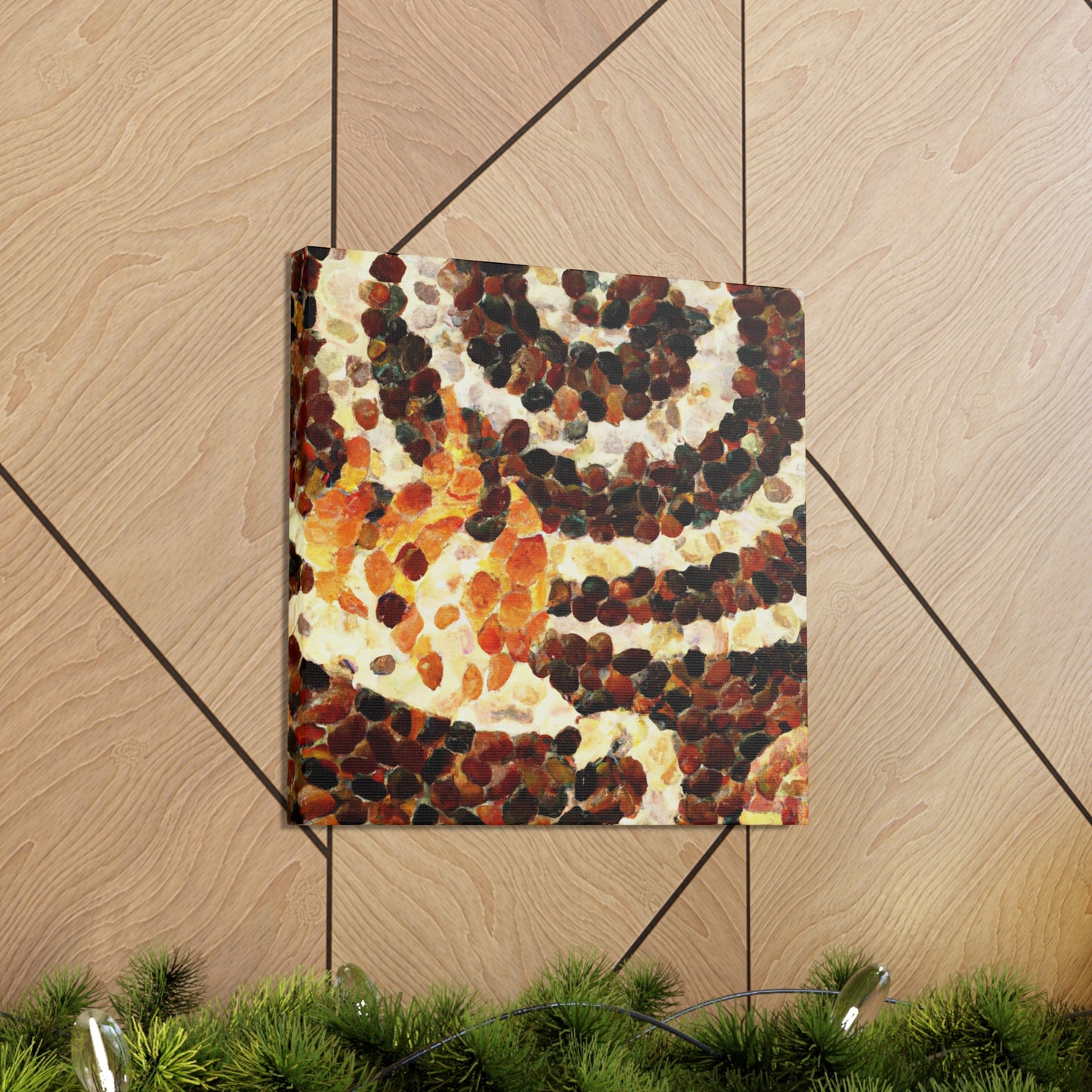 Coffee Pointillism Dream - Canvas