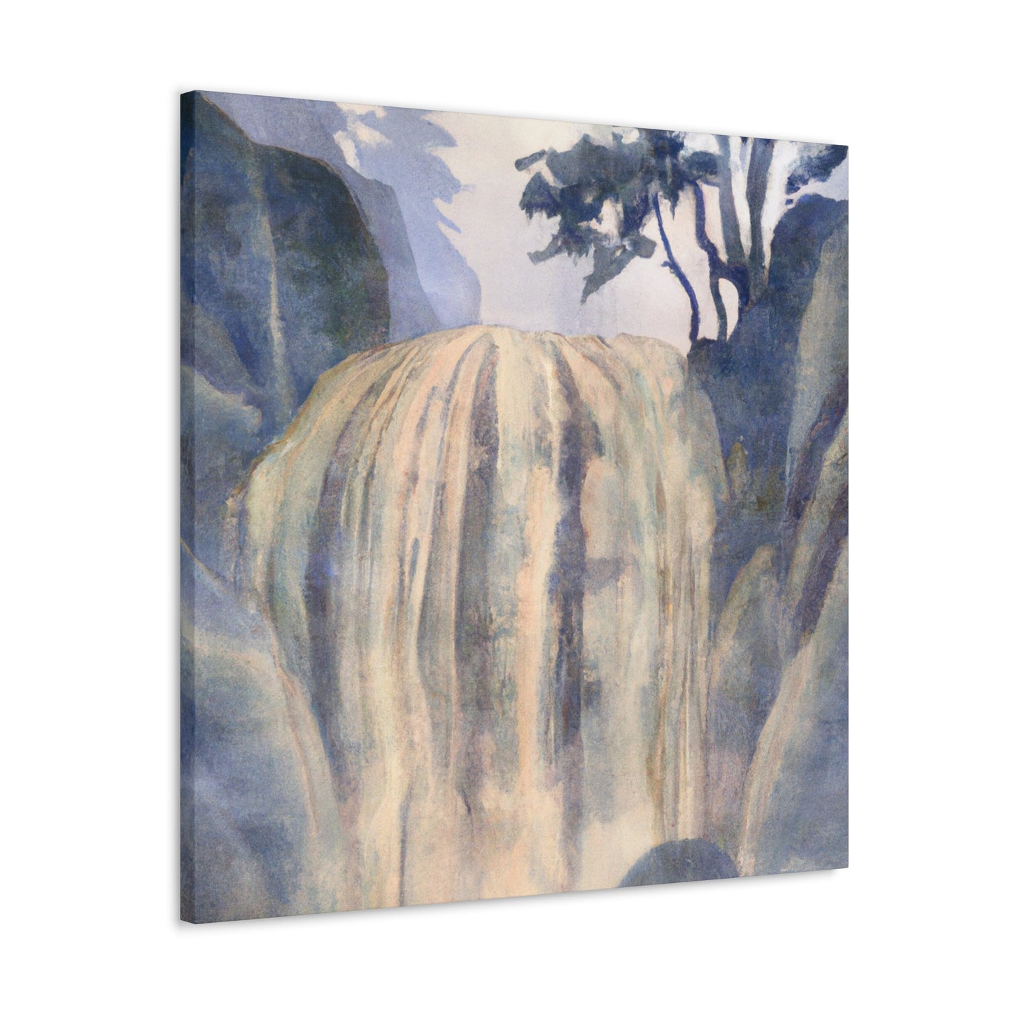 "Waterfall in Moonlight" - Canvas