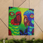 " Amazon Parrots Ablaze" - Canvas