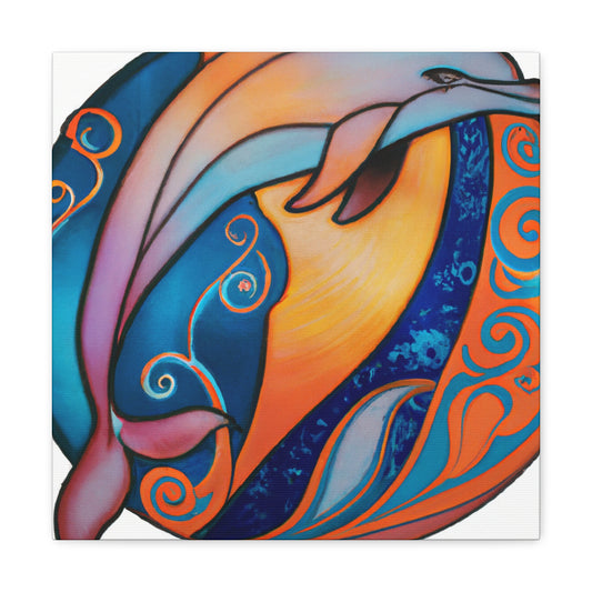 "Dancing Dolphin Splendor" - Canvas