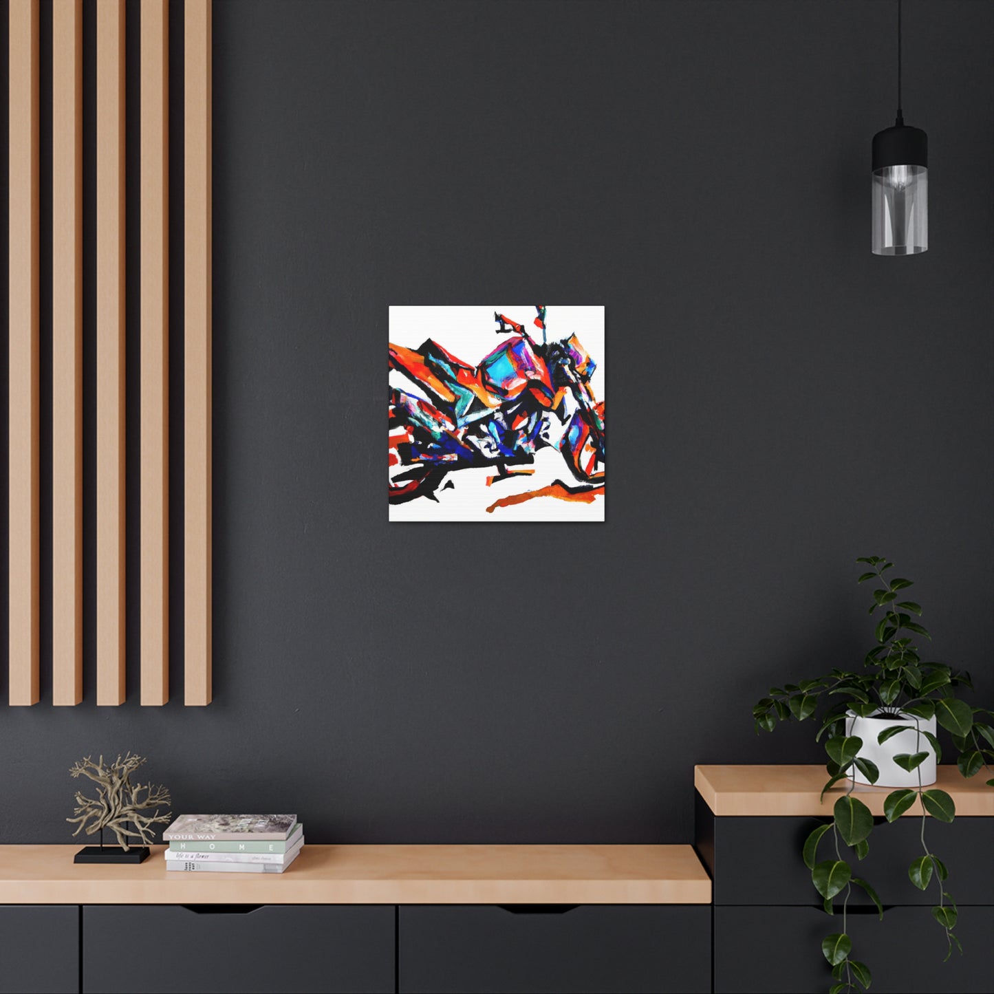 Motorcycle in Motion - Canvas