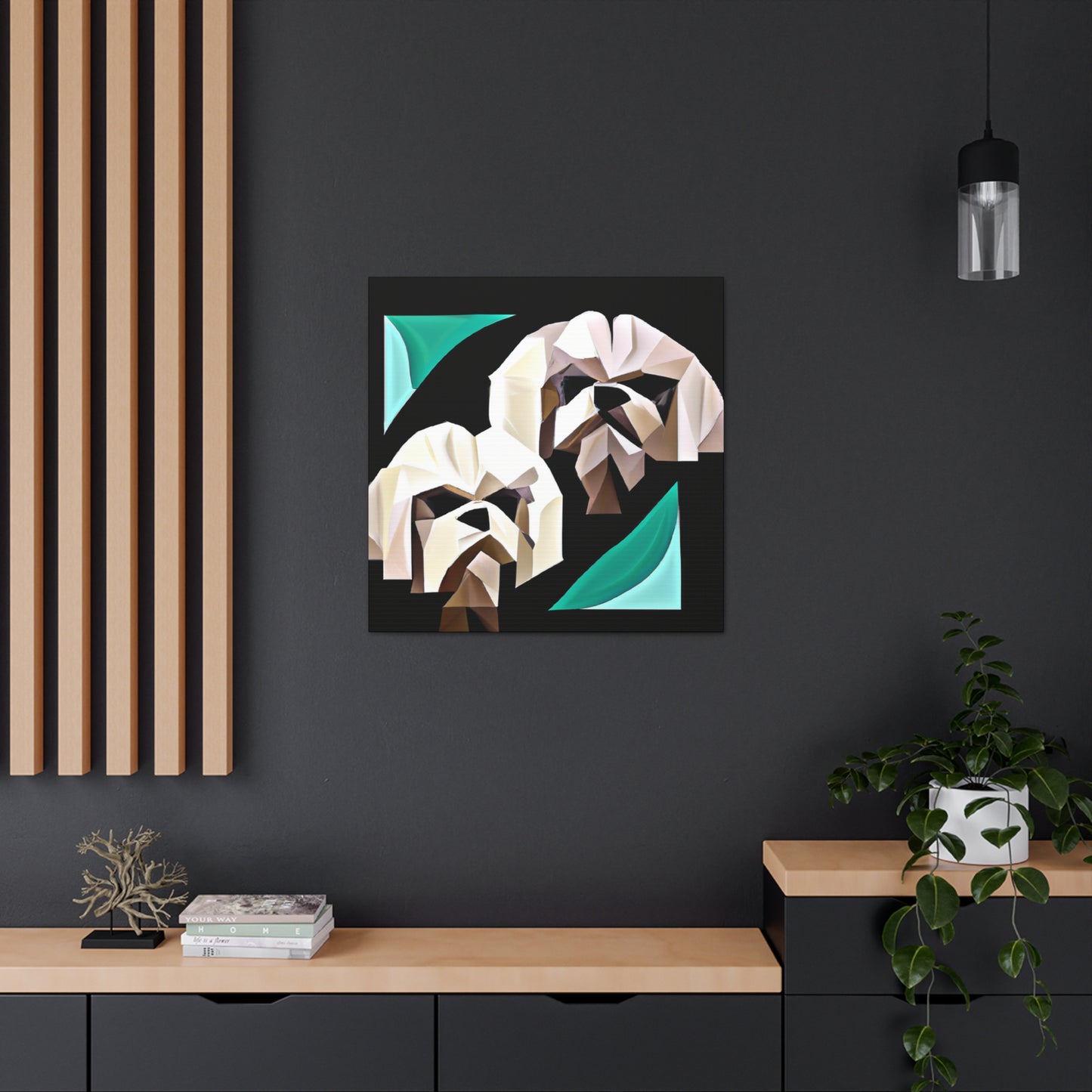 "Shih Tzu in Deco" - Canvas