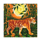 Tiger in Art Nouveau - Canvas