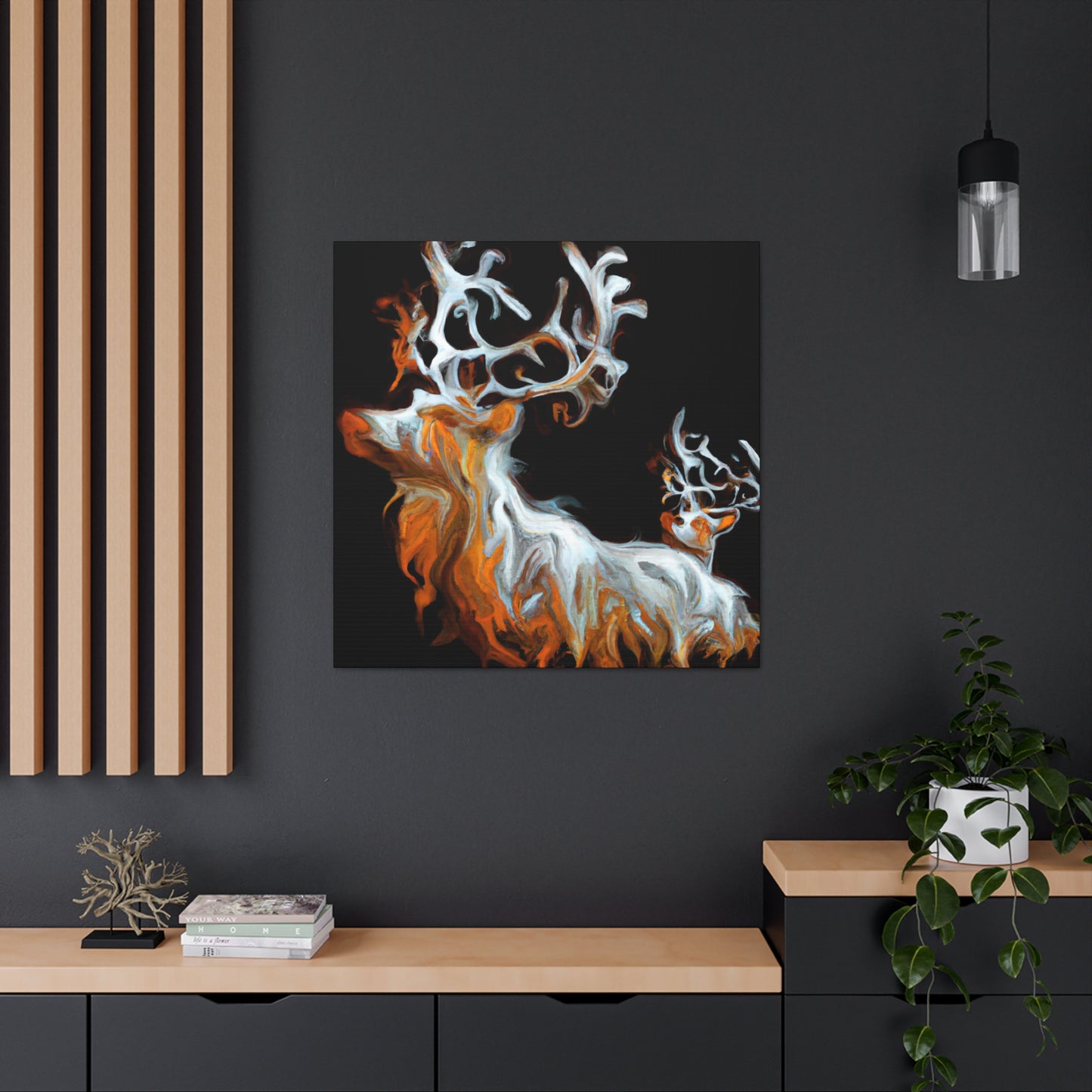 Reindeer in Repose - Canvas