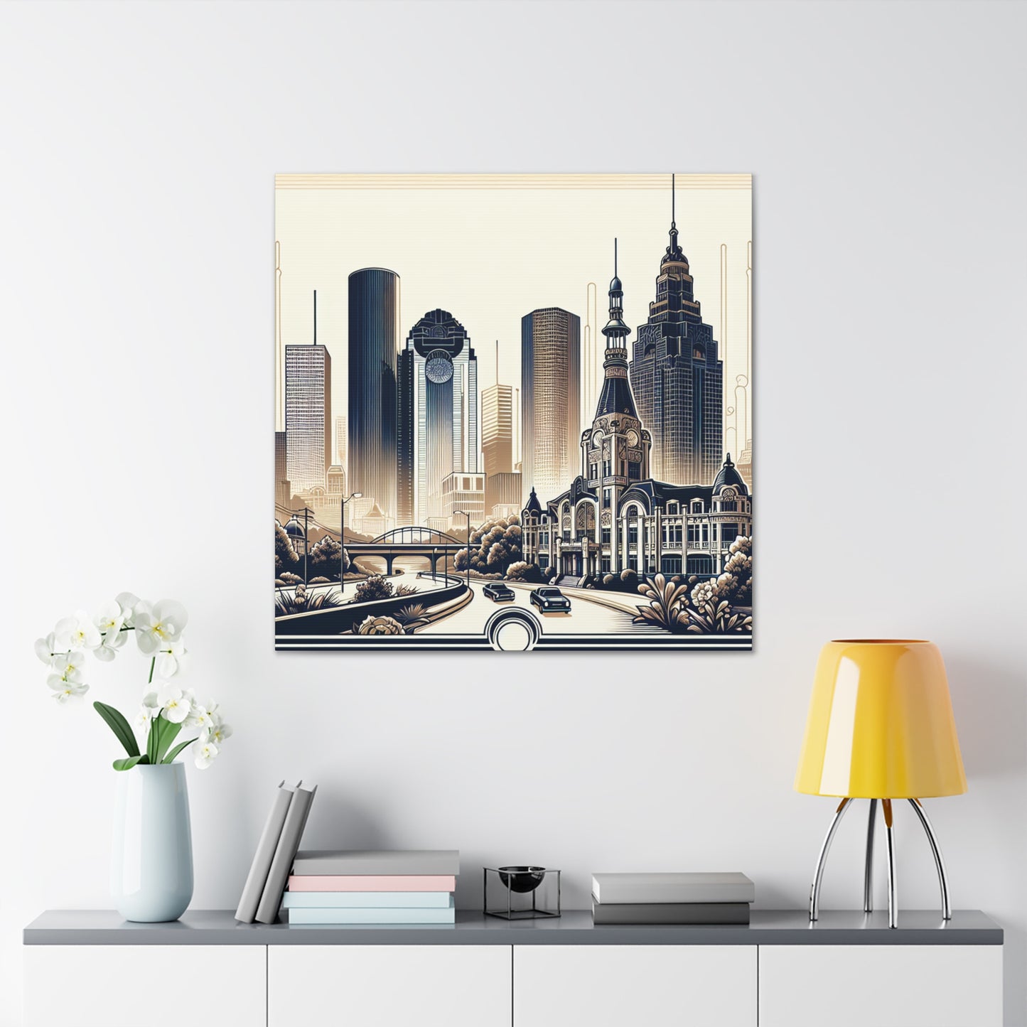 "Enchanting Houston Streets" - Canvas