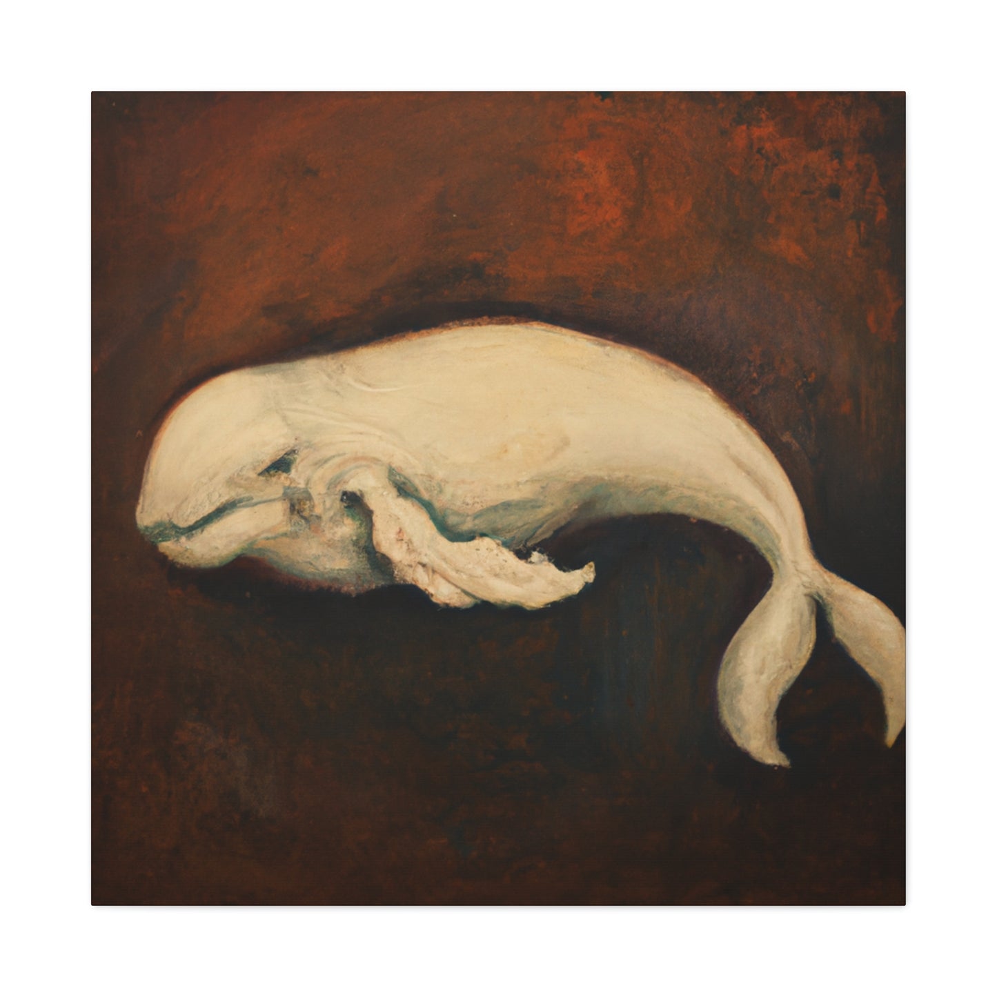 Beluga Whale Serenely - Canvas