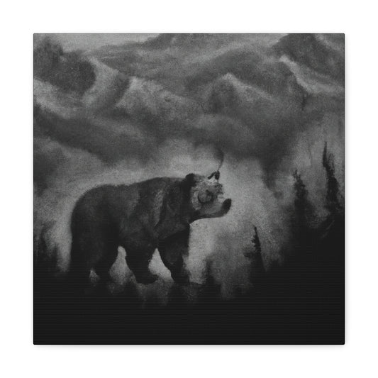 The Bear's Regal Pose - Canvas