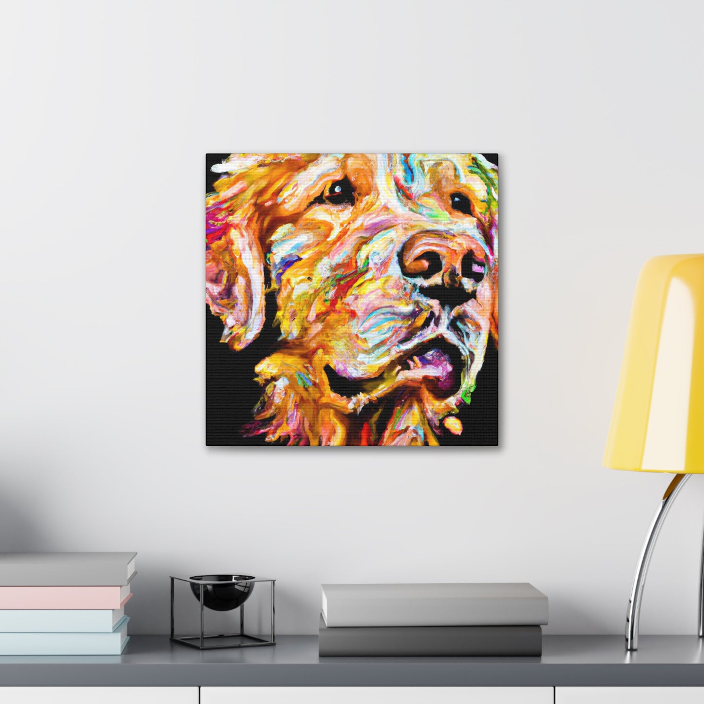 Golden Retriever Glow - Canvas