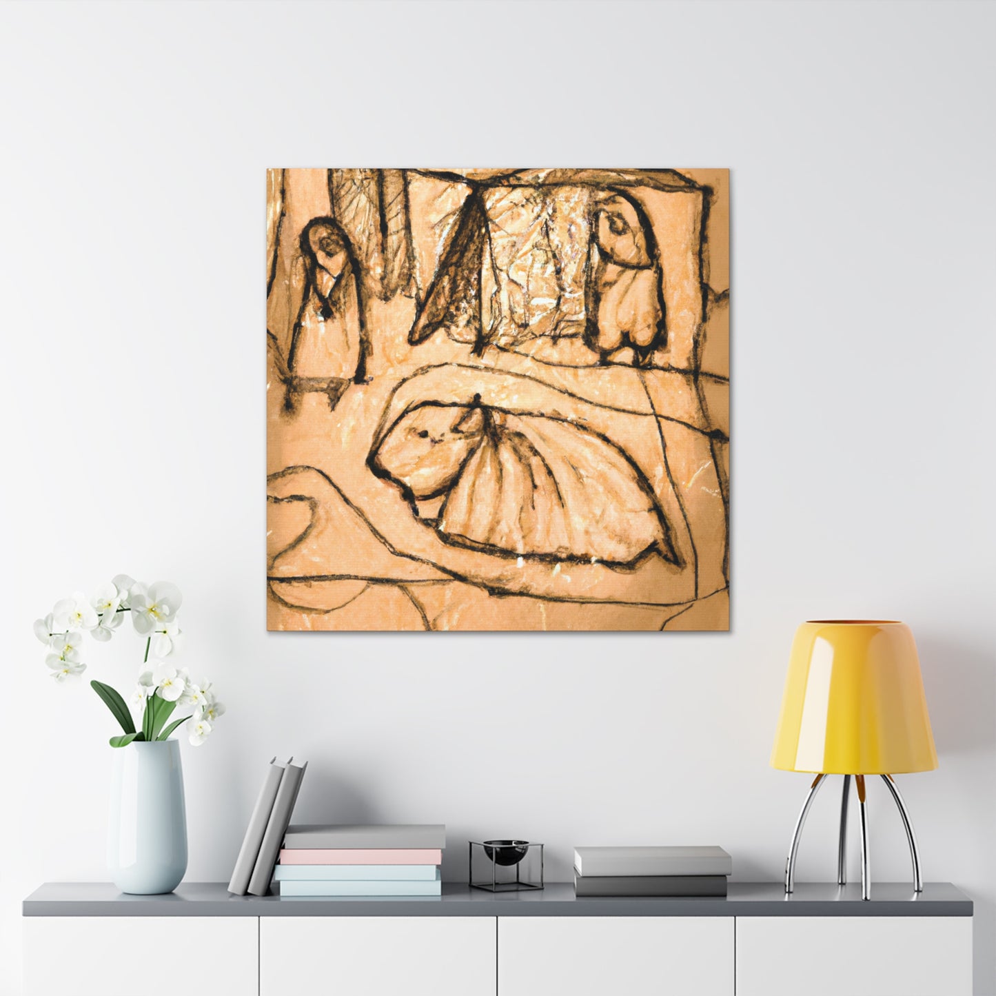 "Manger Midnight Scene" - Canvas