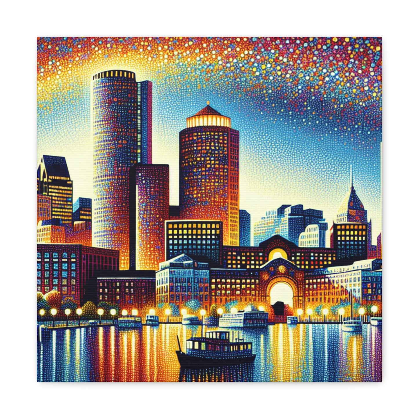 "Dotting the Boston Sun" - Canvas