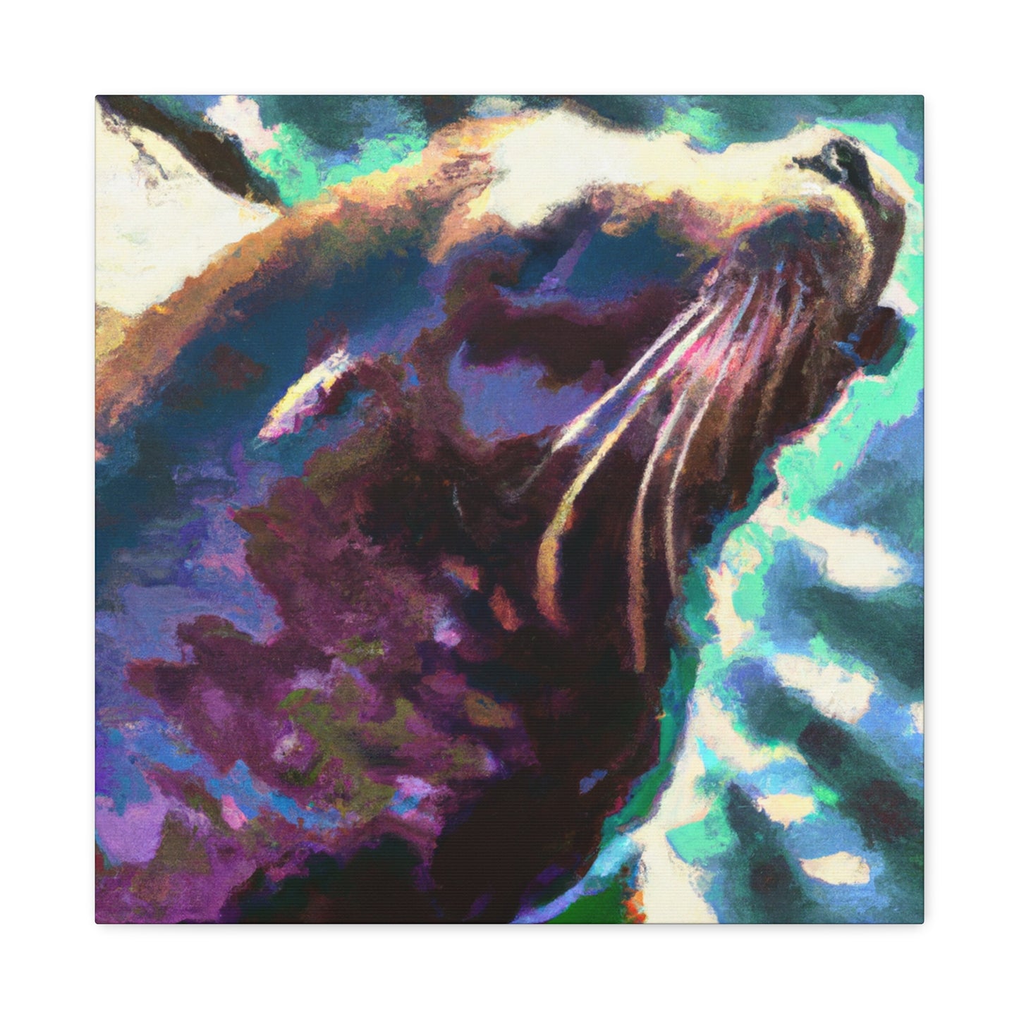 Sea Lion Sunset Glow - Canvas