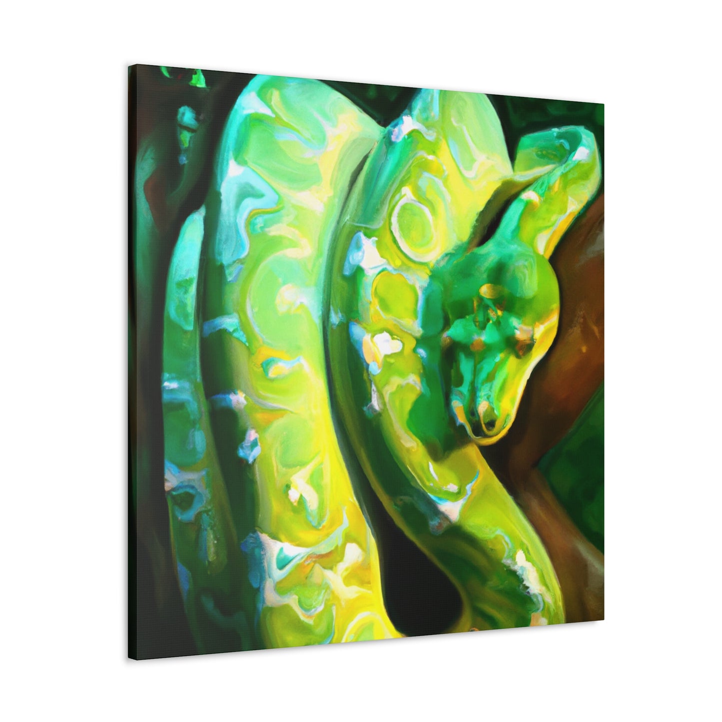 Green Tree Python Slither - Canvas