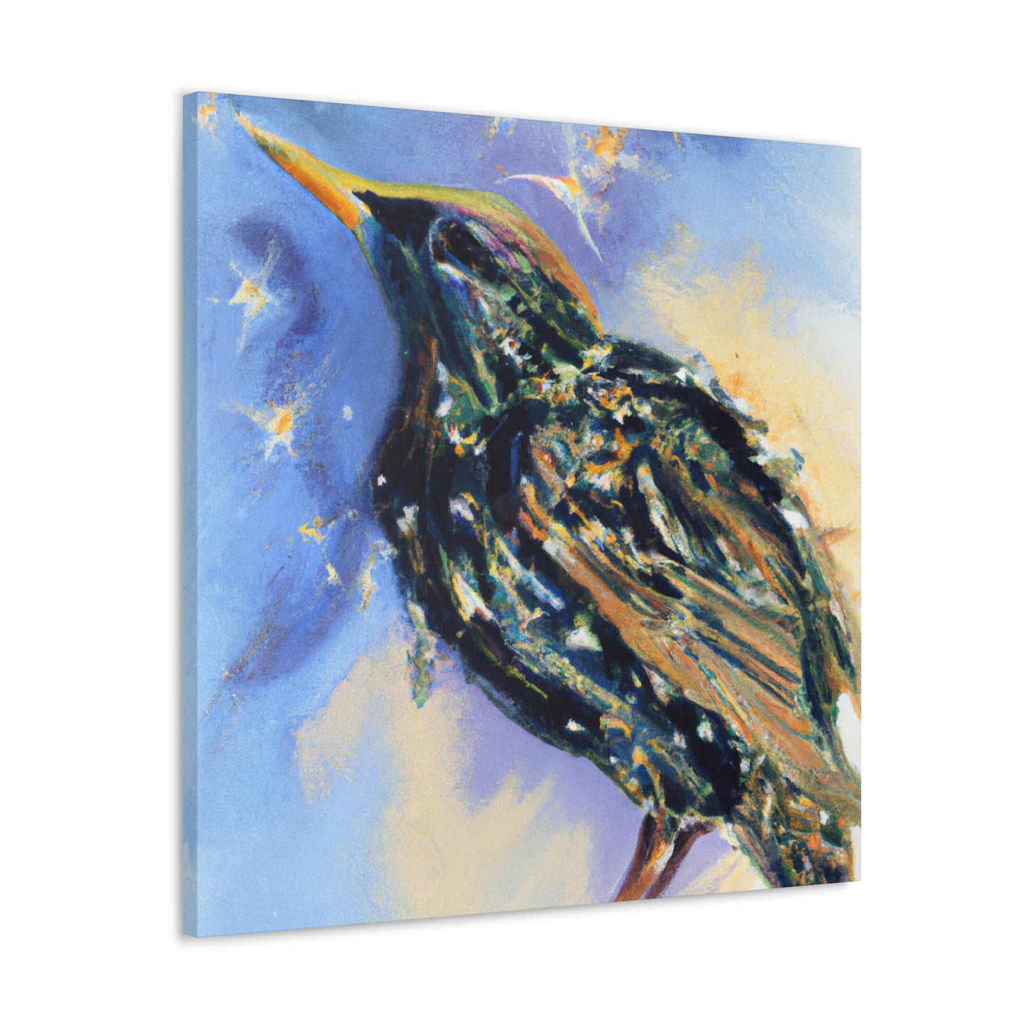 "European Starling Portrait" - Canvas