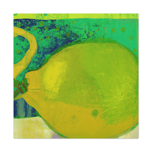 Lemon Abstract Expressionism - Canvas