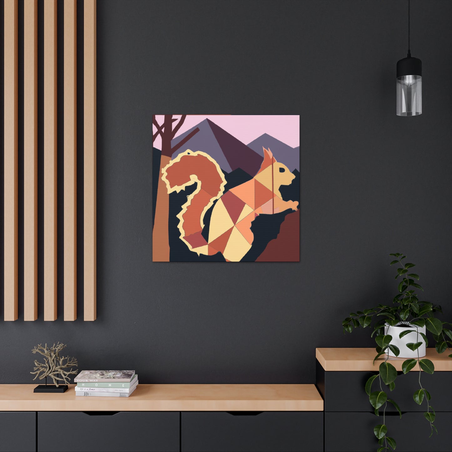 Squirrel in Deco Style - Canvas