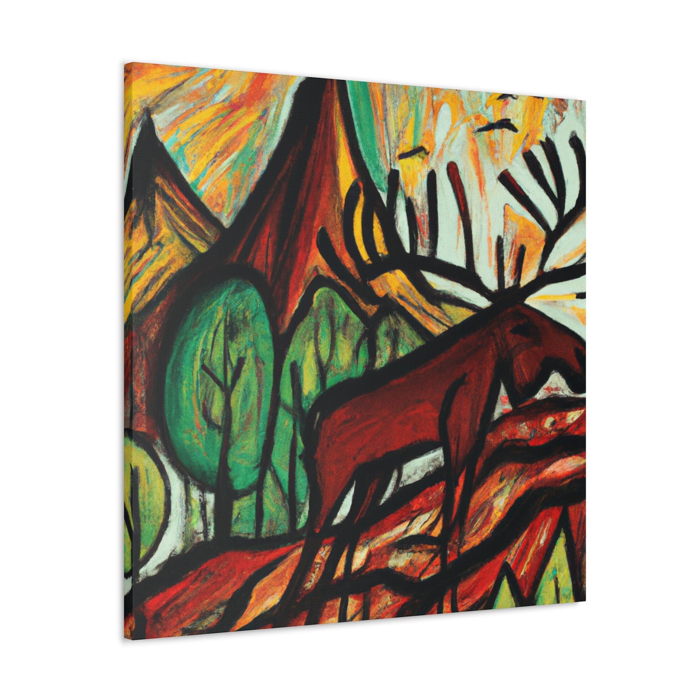 "Elks of the Wilderness" - Canvas