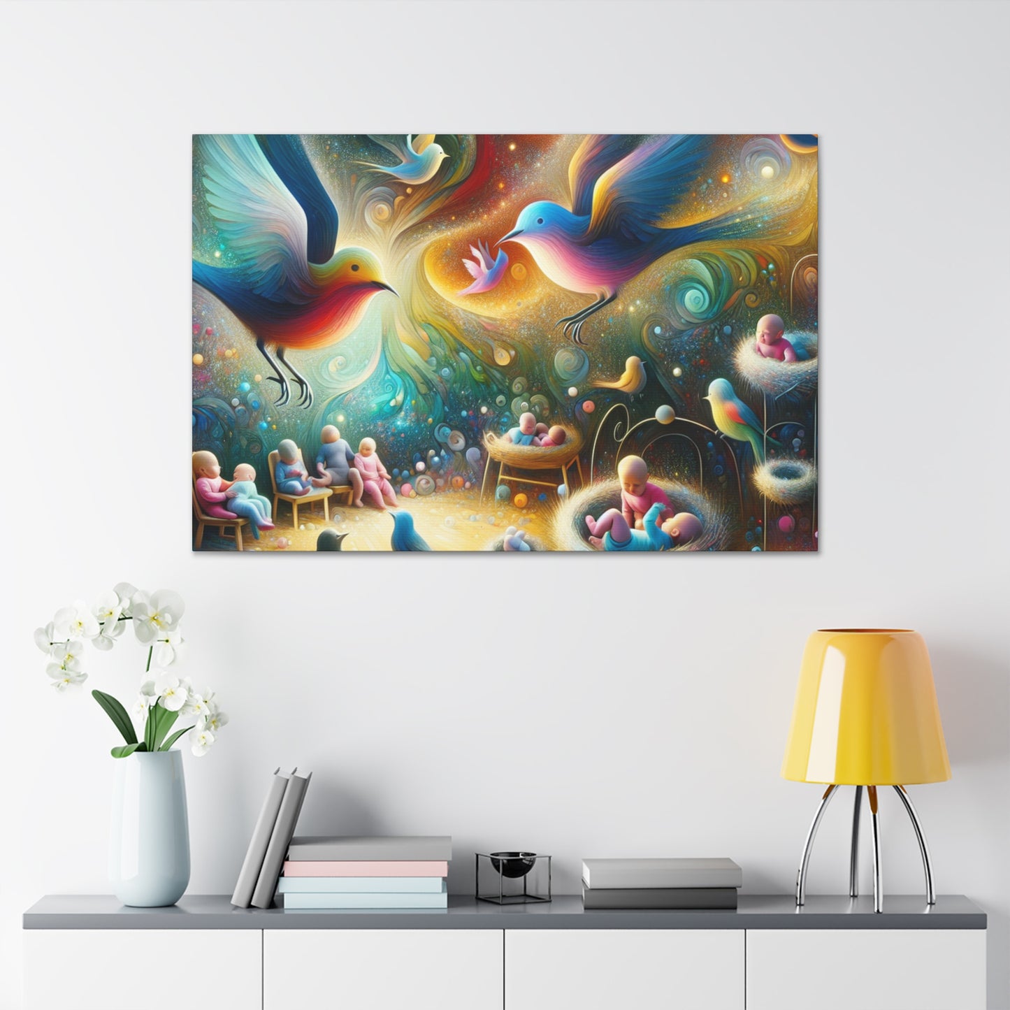 Nesting Avian Dreams. - Canvas