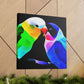 Lovebirds in Moonlight - Canvas