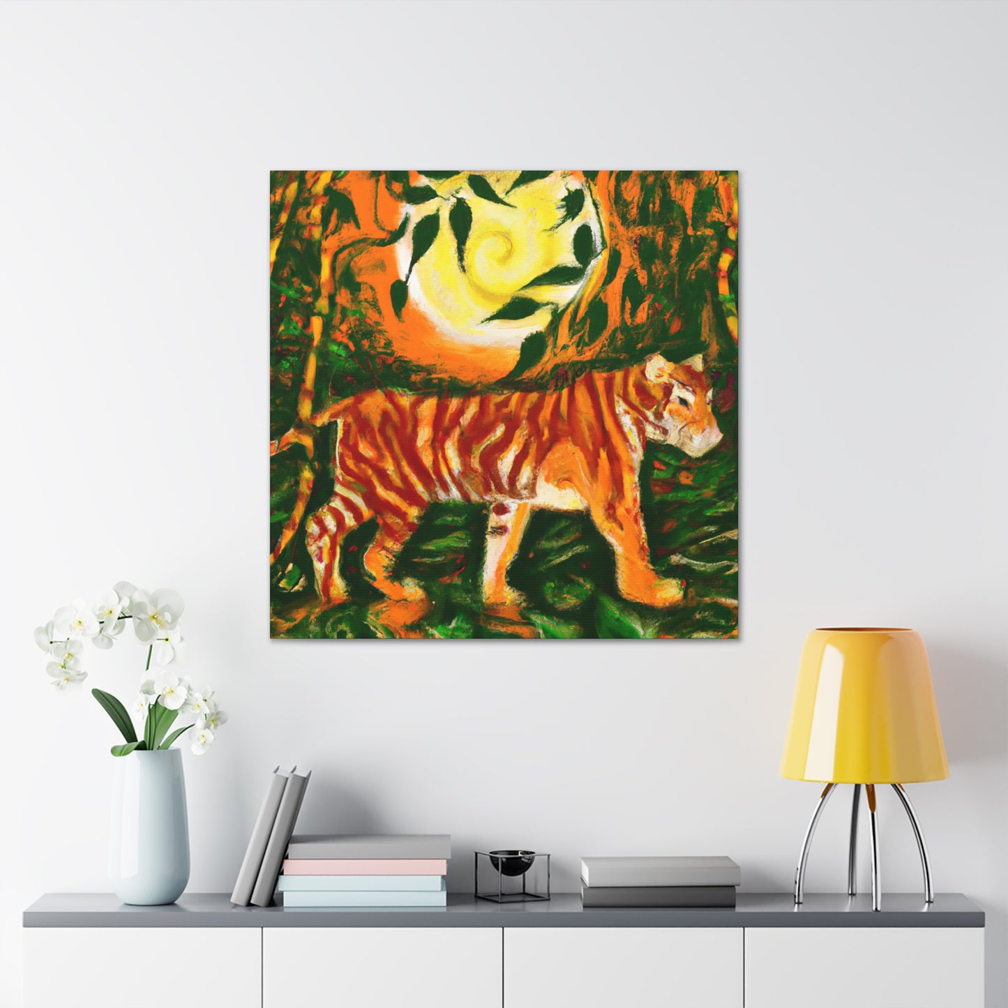 Tiger in Art Nouveau - Canvas