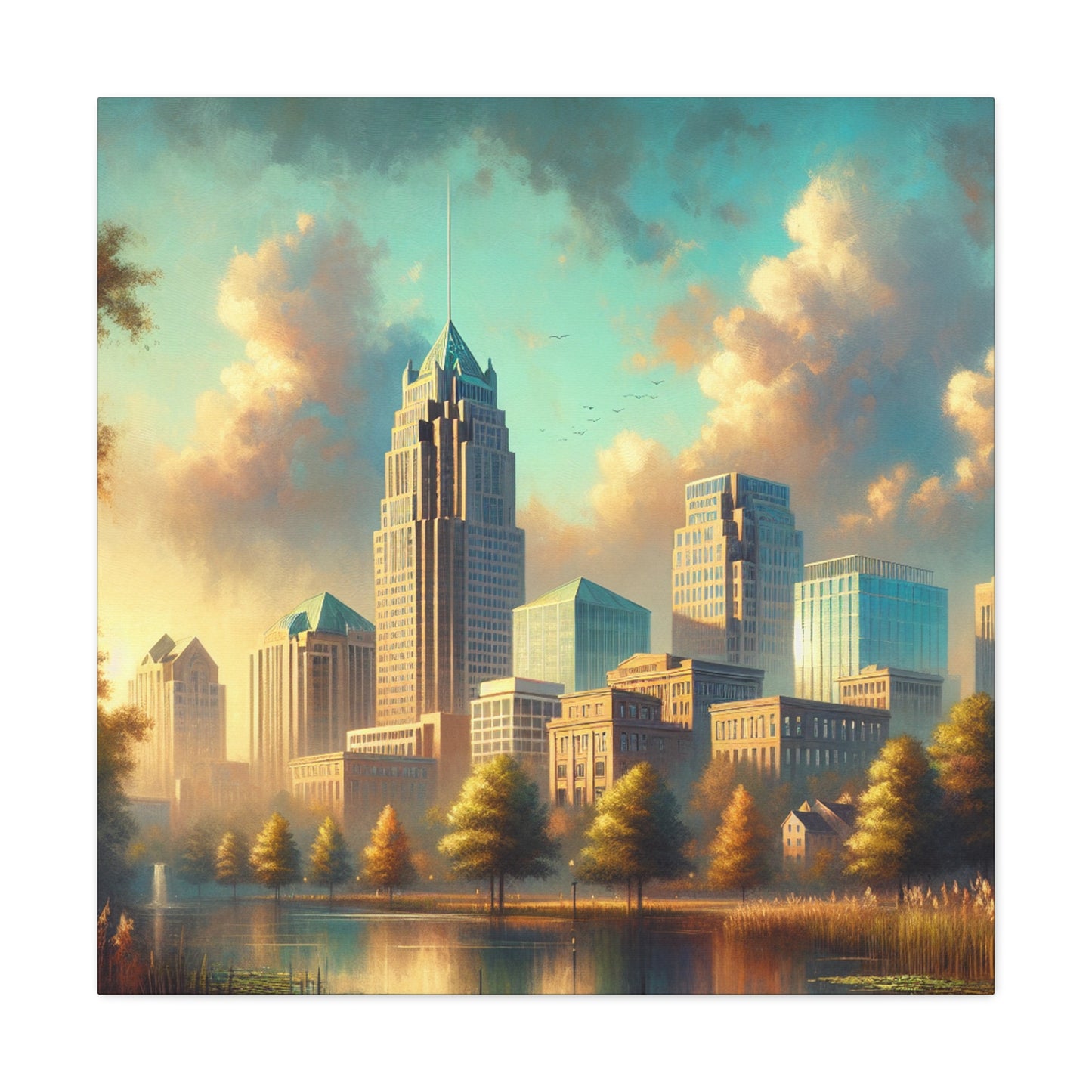 "Raleigh's Serene Southern Charm" - Canvas