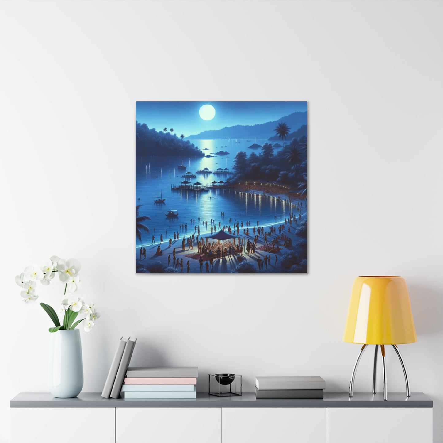 "Midnight Coastal Revelry" - Canvas