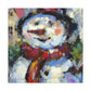 Snowman in Wintertime - Canvas